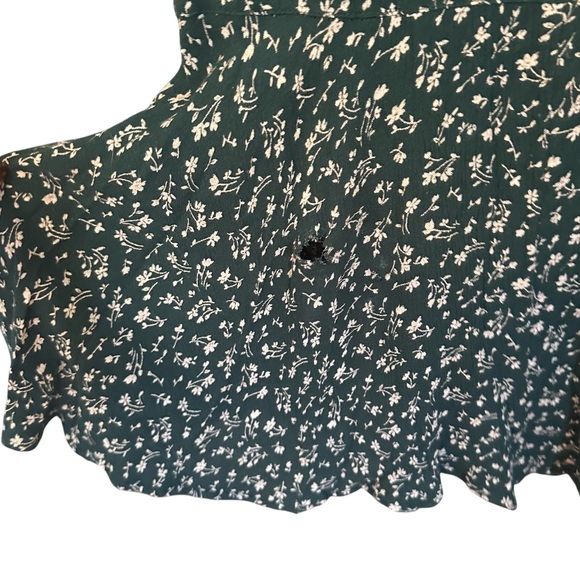 Abercrombie Green Floral Wrap Midi Dress Size Medium - Picture 8 of 12